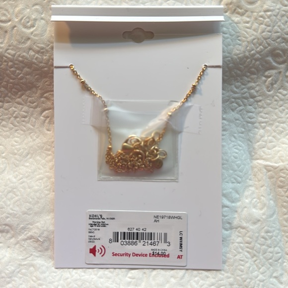 LC Lauren Conrad Gold Hot Cocoa Pendant Necklace. - Picture 2 of 2